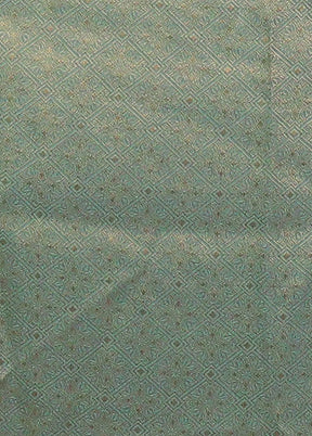 Green Dupion Silk Saree With Blouse Piece