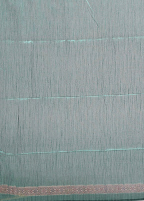 Green Tussar Silk Saree With Blouse Piece