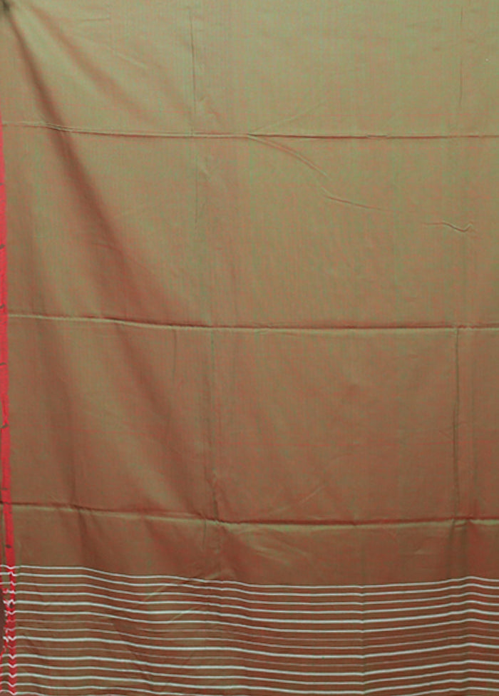 Green Matka Silk Saree With Blouse Piece