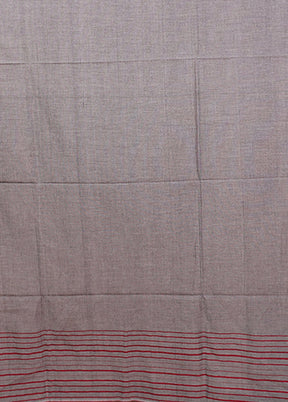 Grey Matka Silk Saree With Blouse Piece