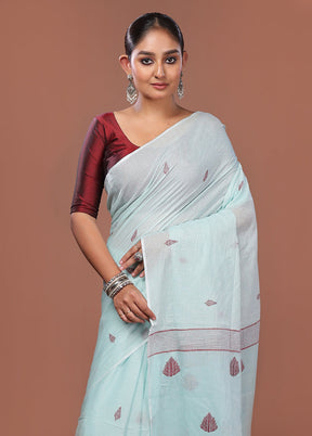 Green Matka Silk Saree With Blouse Piece