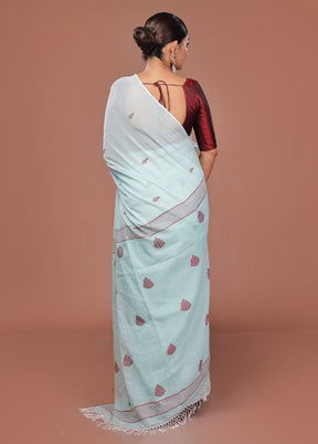 Green Matka Silk Saree With Blouse Piece