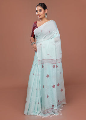 Green Matka Silk Saree With Blouse Piece