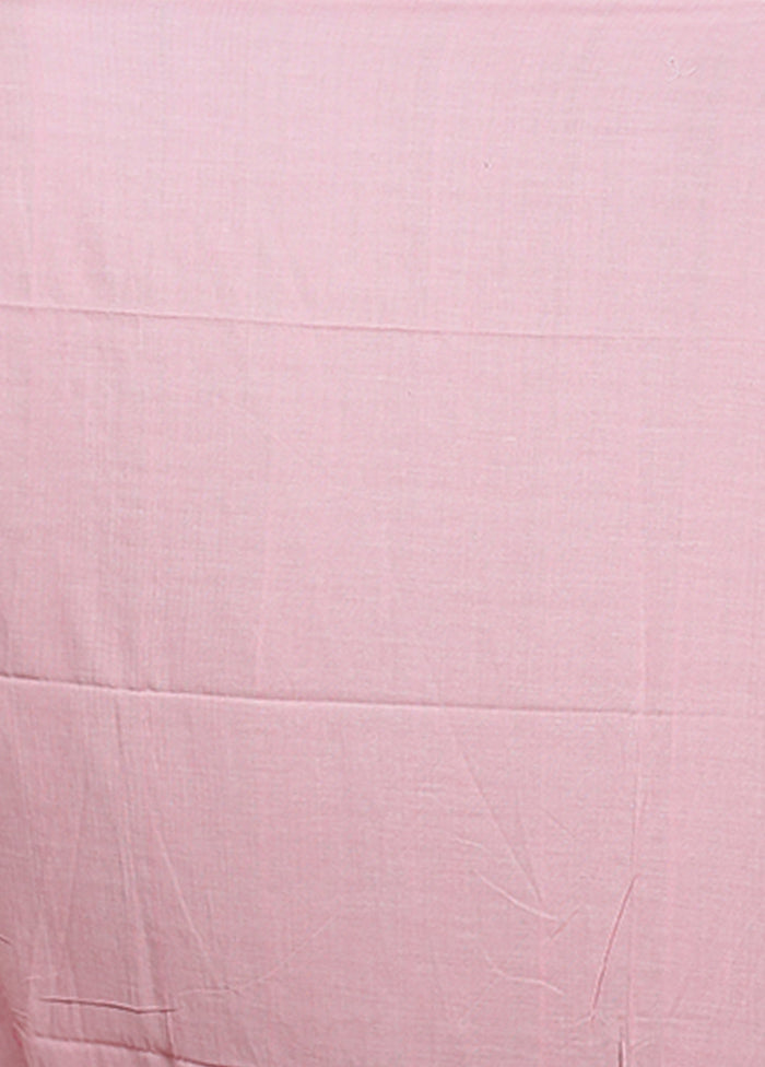 Pink Matka Silk Saree With Blouse Piece