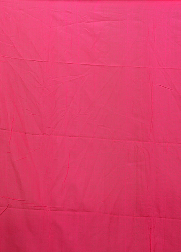 Pink Matka Silk Saree With Blouse Piece