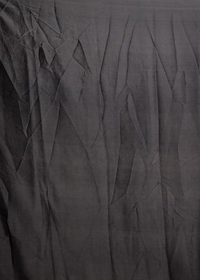 Brown Printed Silk Saree Without Blouse Piece