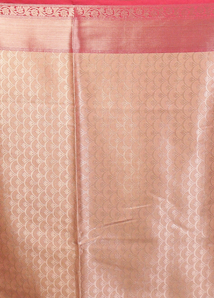 Cream Dupion Silk Saree With Blouse Piece
