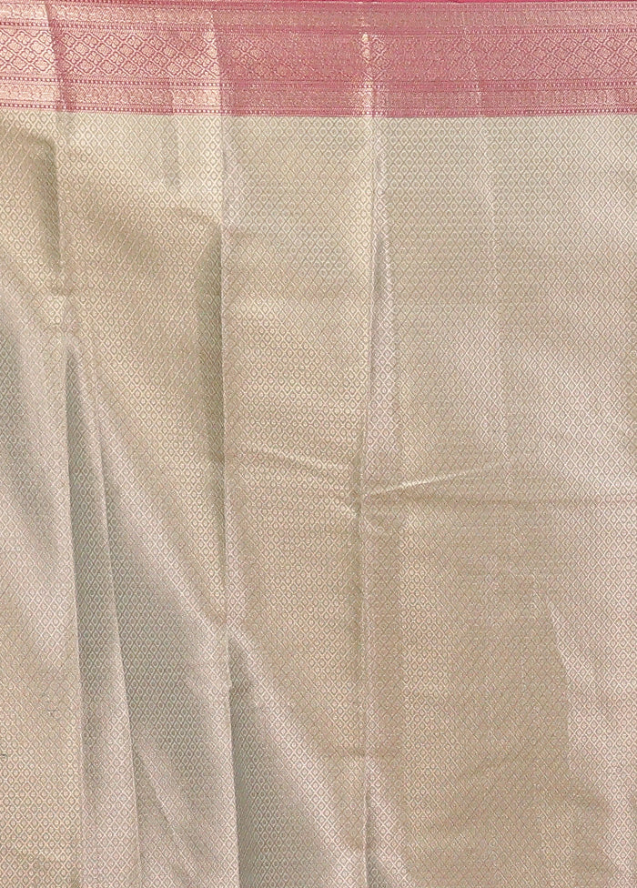 Green Dupion Silk Saree With Blouse Piece