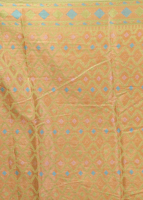 Green Kora Silk Saree With Blouse Piece