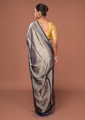 Cream Dupion Silk Saree With Blouse Piece