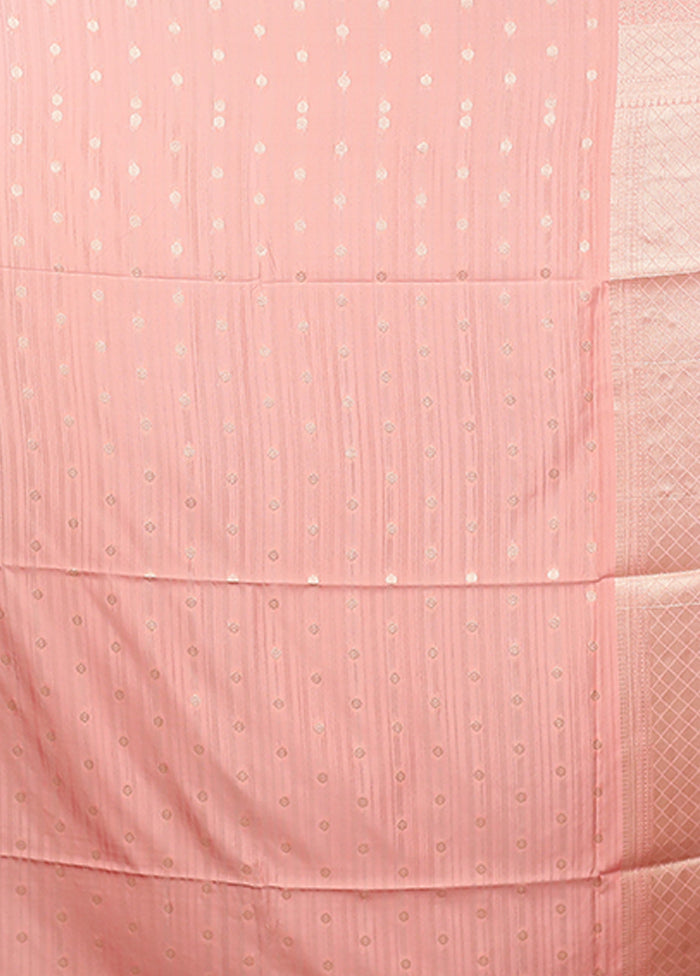 Pink Dupion Silk Saree With Blouse Piece