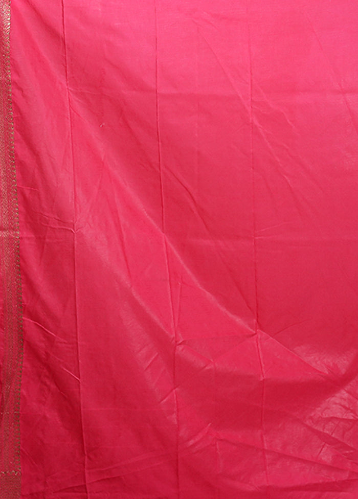 Pink Georgette Saree With Blouse Piece