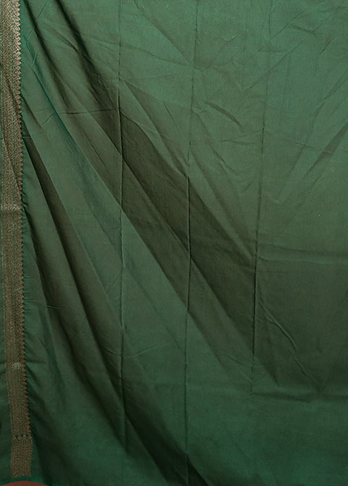 Green Georgette Saree With Blouse Piece