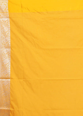 Yellow Tissue Silk Saree With Blouse Piece