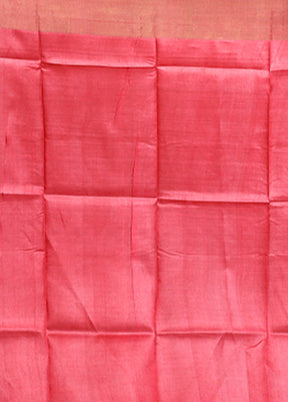 Yellow Tussar Silk Saree With Blouse Piece