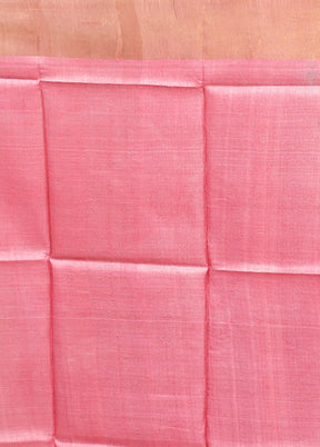 Blue Tussar Silk Saree With Blouse Piece