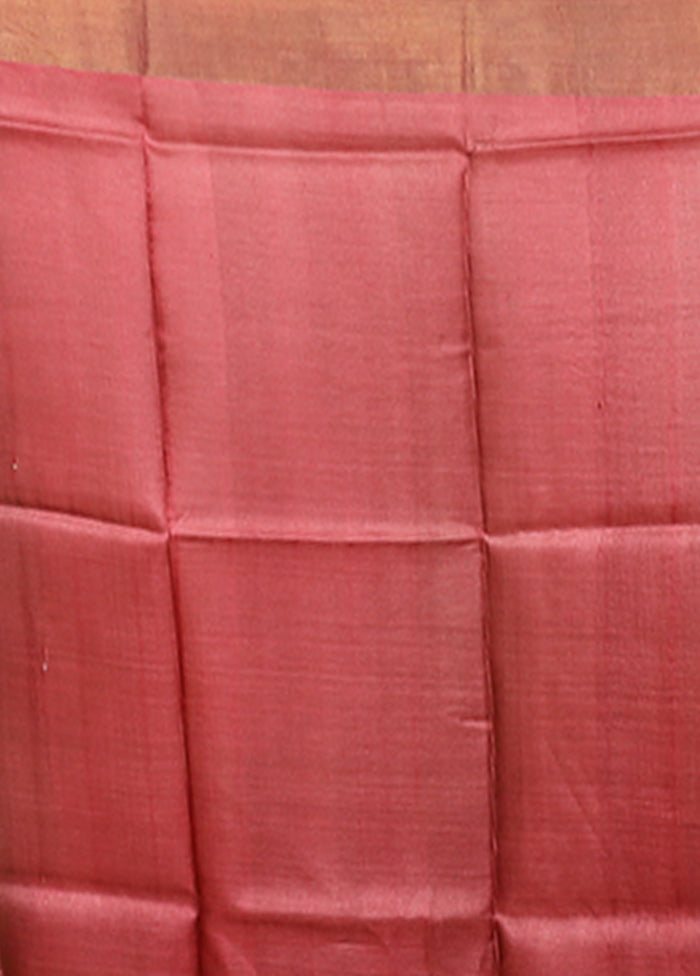 Green Tussar Silk Saree With Blouse Piece