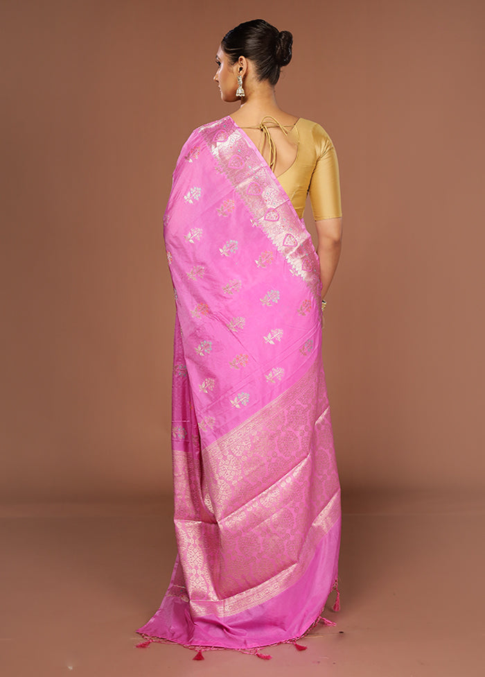 Purple Dupion Silk Saree With Blouse Piece