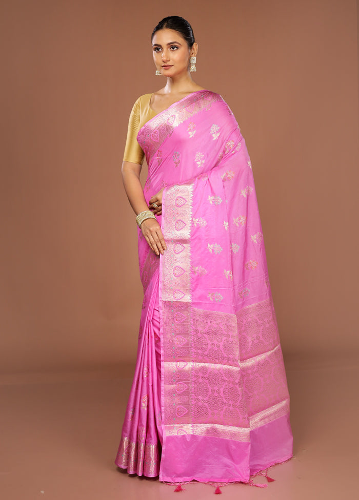 Purple Dupion Silk Saree With Blouse Piece