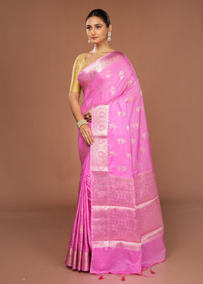 Purple Dupion Silk Saree With Blouse Piece