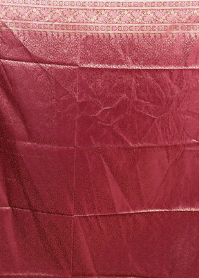 Purple Jamewar Silk Saree With Blouse Piece