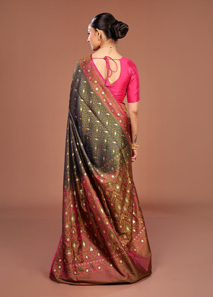 Blue Tanchoi Silk Saree With Blouse Piece