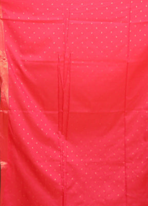 Orange Dupion Silk Saree With Blouse Piece