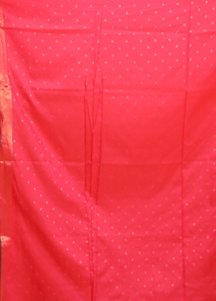 Orange Dupion Silk Saree With Blouse Piece