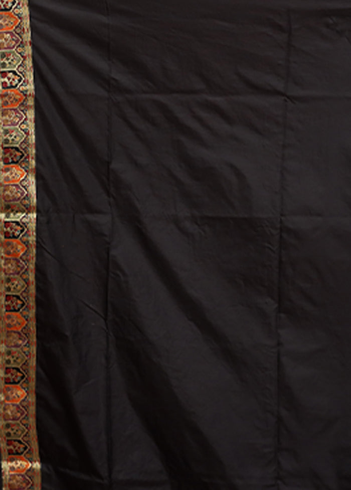 Black Dupion Silk Saree With Blouse Piece
