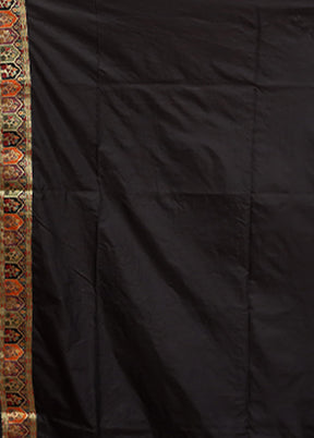 Black Dupion Silk Saree With Blouse Piece