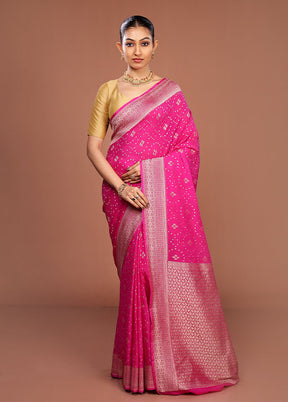Purple Dupion Silk Saree With Blouse Piece