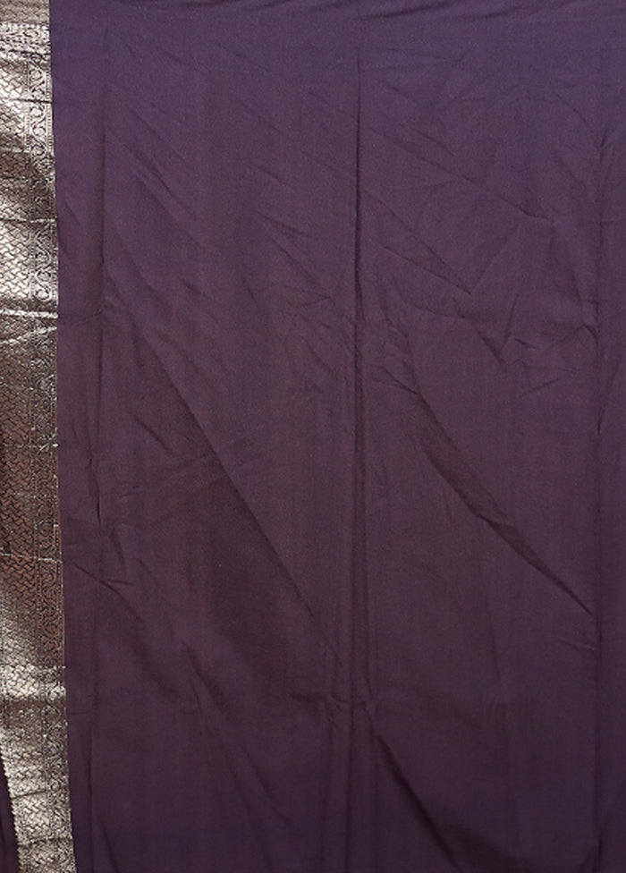 Blue Dupion Silk Saree With Blouse Piece