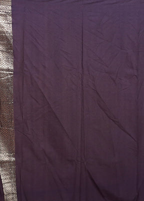 Blue Dupion Silk Saree With Blouse Piece