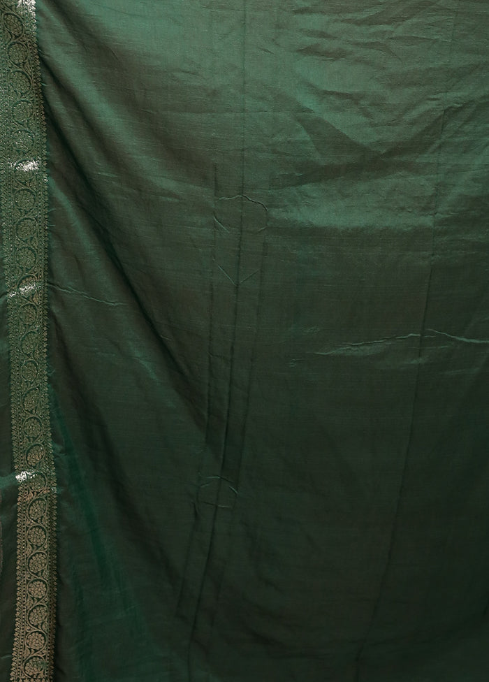 Blue Dupion Silk Saree With Blouse Piece