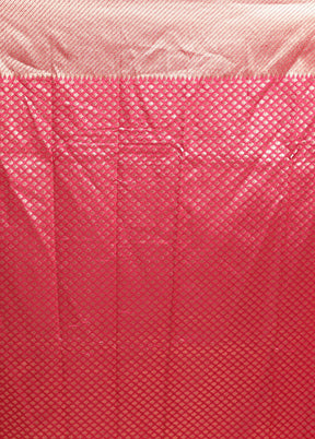 Pink Dupion Silk Saree With Blouse Piece