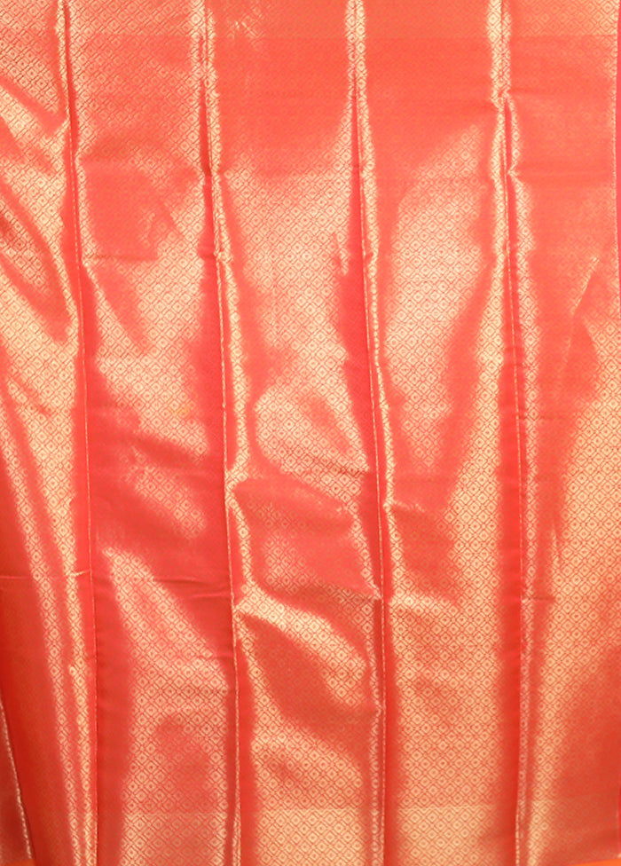 Pink Dupion Silk Saree With Blouse Piece