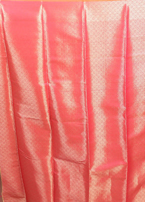 Pink Dupion Silk Saree With Blouse Piece