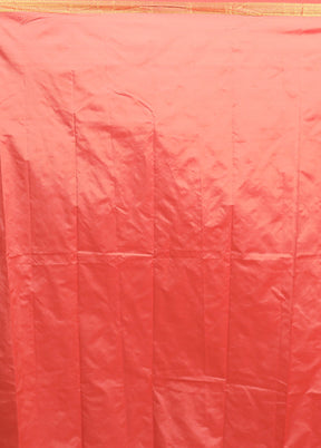 Pink Kanjivaram Silk Saree With Blouse Piece