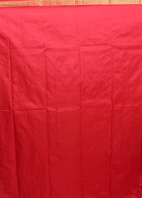 Pink Kanjivaram Silk Saree With Blouse Piece