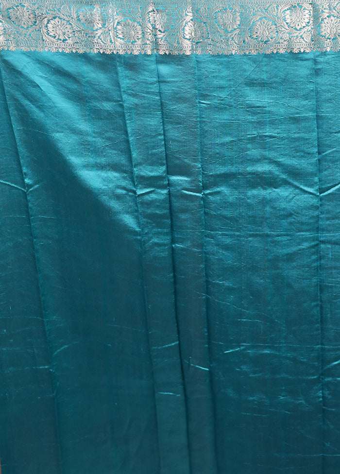 Purple Handloom Dupion Pure Silk Saree With Blouse Piece