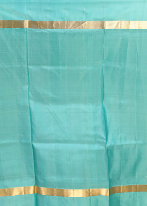 Yellow Handloom Kanjivaram Pure Silk Saree With Blouse Piece