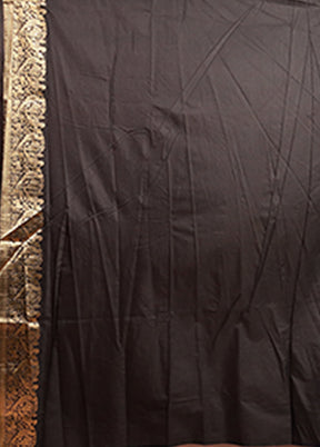 Black Dupion Silk Saree With Blouse Piece