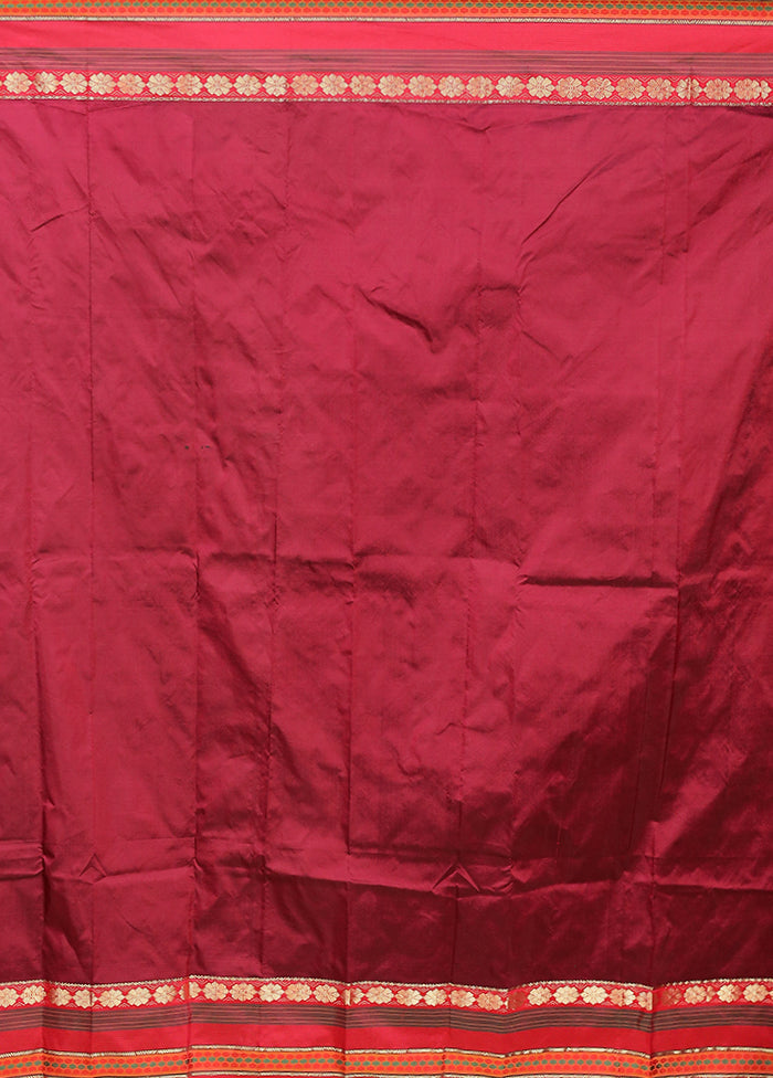 Green Kanjivaram Silk Saree With Blouse Piece