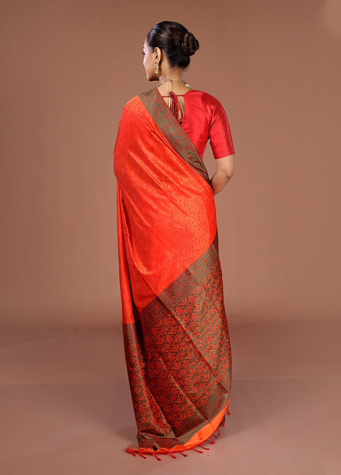 Red Kanjivaram Silk Saree With Blouse Piece