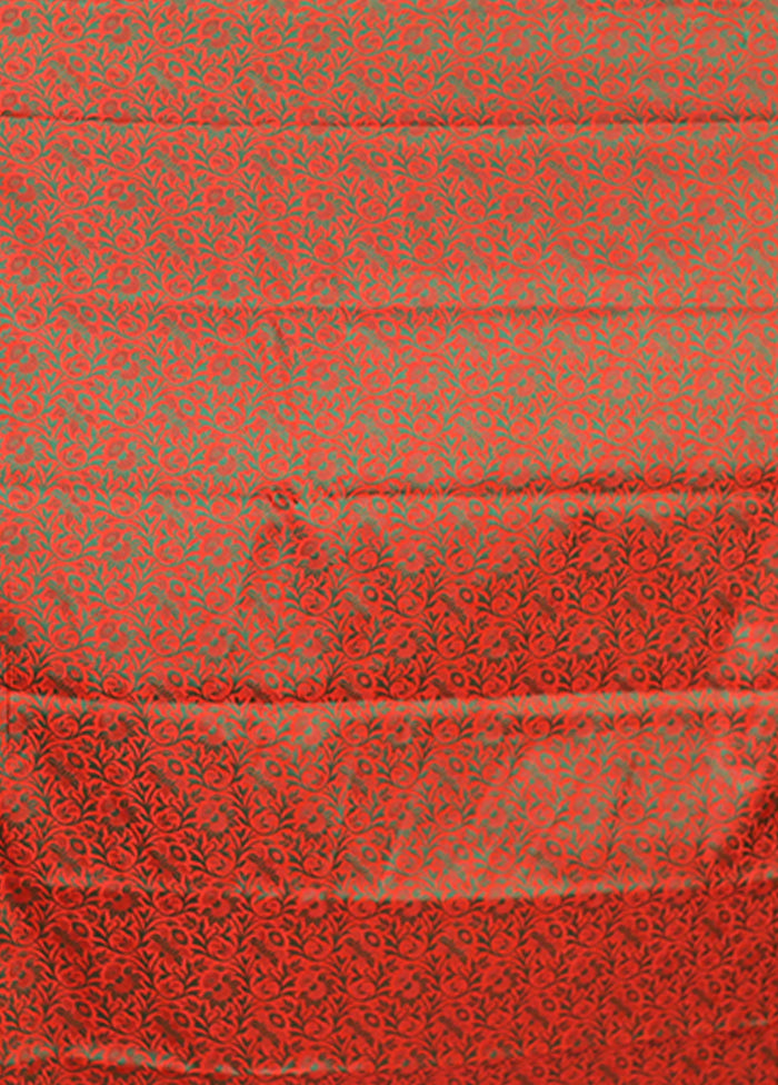 Red Kanjivaram Silk Saree With Blouse Piece