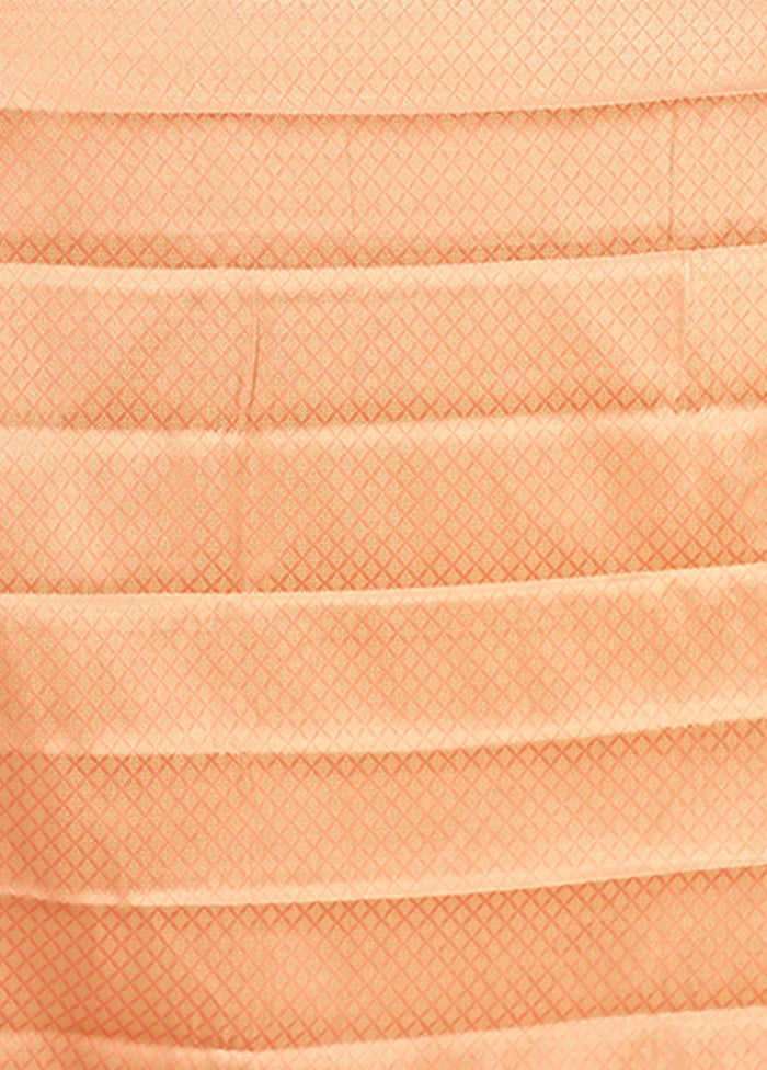 Pink Kanjivaram Silk Saree With Blouse Piece