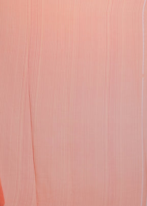 White Chiffon Silk Saree With Blouse Piece