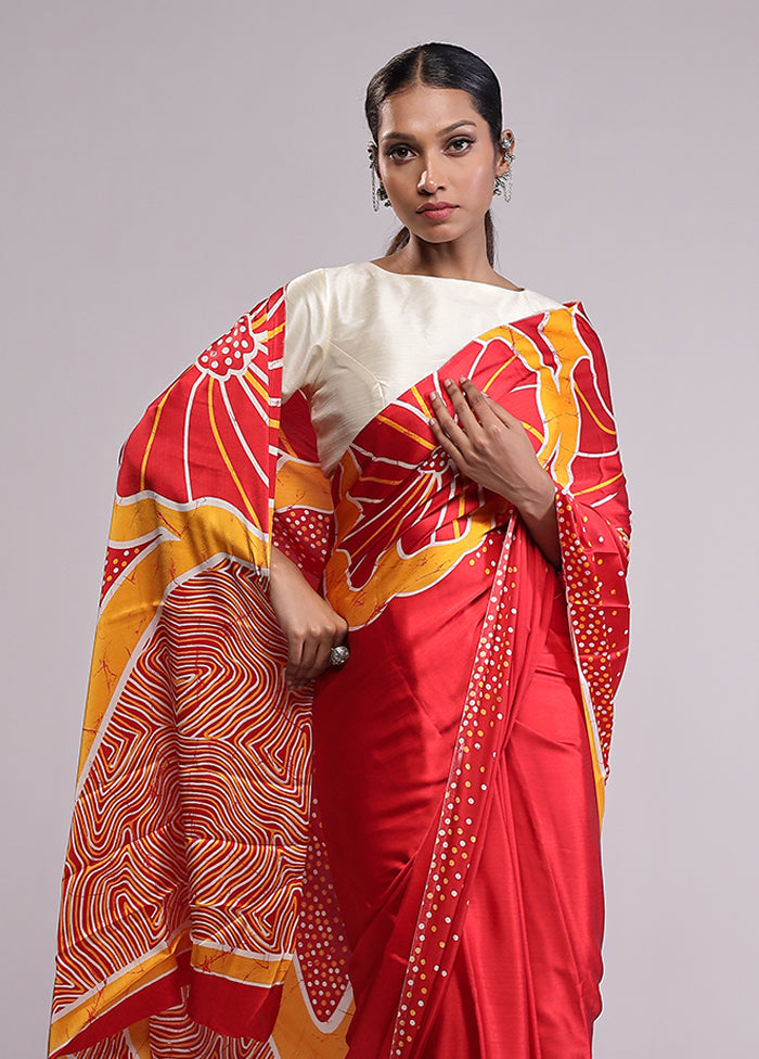 Pink Georgette Saree With Blouse Piece