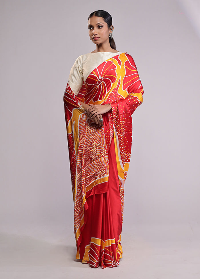 Pink Georgette Saree With Blouse Piece