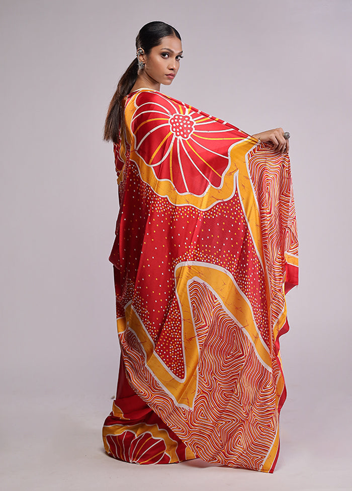 Pink Georgette Saree With Blouse Piece